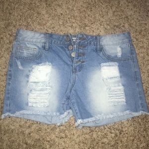 High-Waisted Denim Shorts